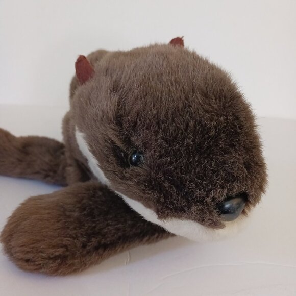 Vintage Wildlife Artists Brown River Otter Realistic 21" Plush Stuffed Animal - Picture 8 of 10